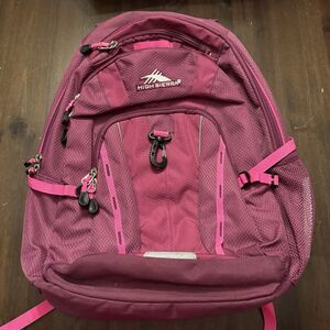 HIGH SIERRA Backpack Magenta,Large Multi-Zip Pockets, Laptop, School, Hiking